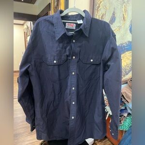 Extreme Bulwark Fire Resistant Men's Navy Performance Button Down